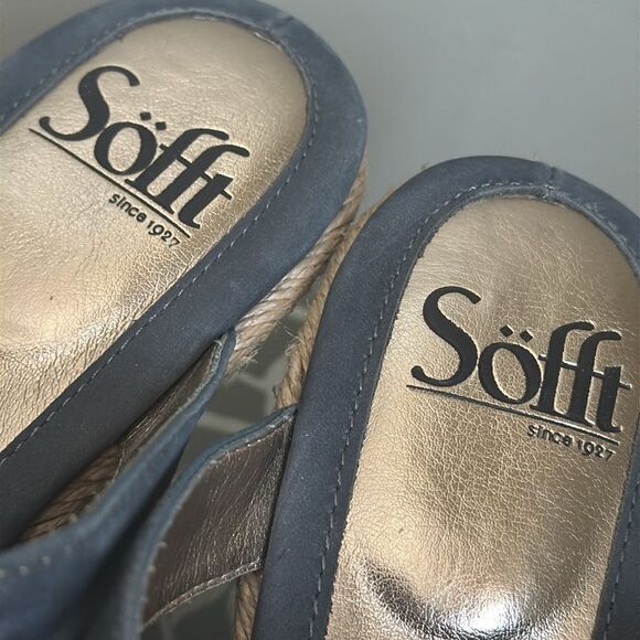 Sofft Blue Wedge Sandals - Picture 12 of 14